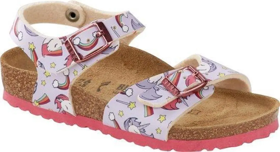 Birkenstock Rio Unicorn Pink narrow Heroic Print