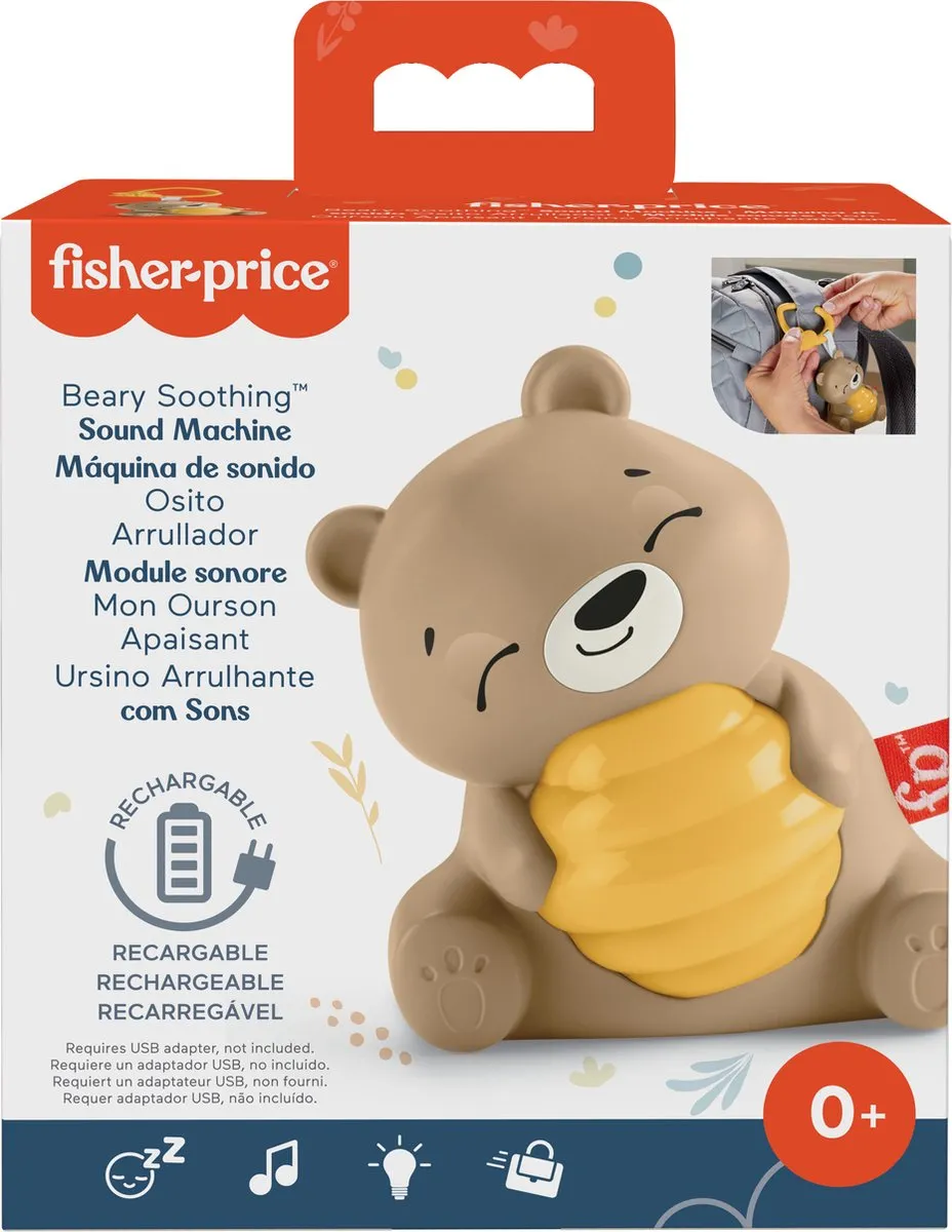 Fisher-Price Beary Soothing Draagbaar Geluidsapparaat - Meerkleurig