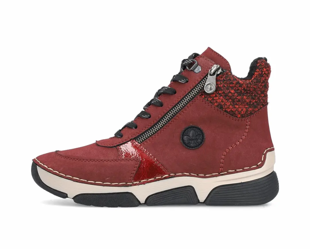 Rieker 45960 Dames Veterlaarzen - Rood - afbeelding 6 van 6