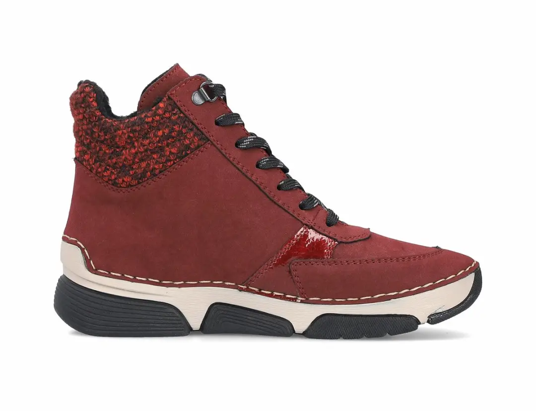 Rieker 45960 Dames Veterlaarzen - Rood - afbeelding 4 van 6