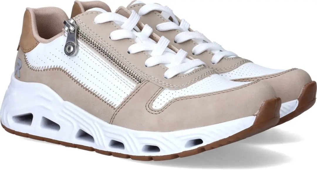 Rieker N5204 Dames Sport Sneakers - Beige