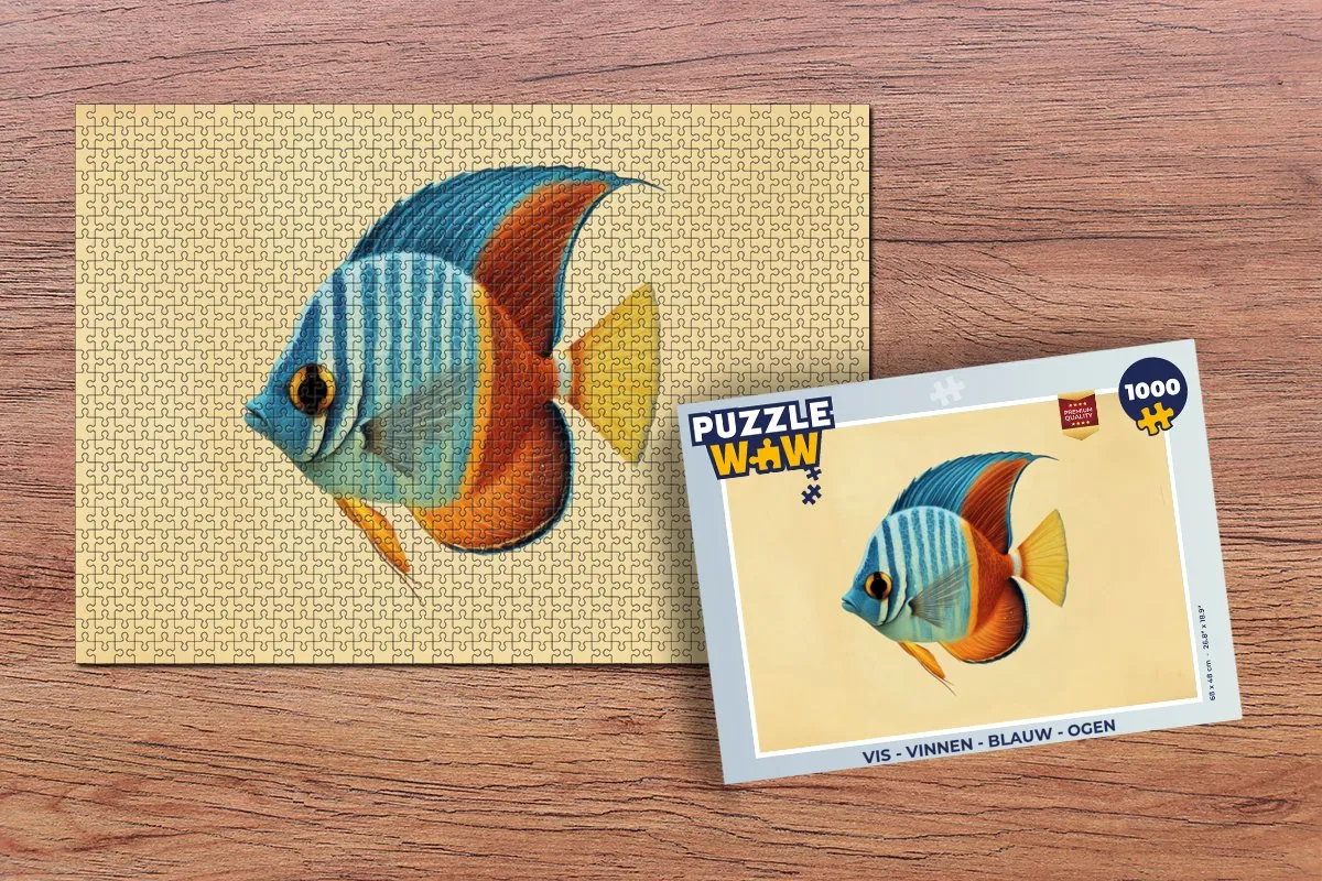 PuzzleWow Vis Puzzel 1000 Stuks - Blauw