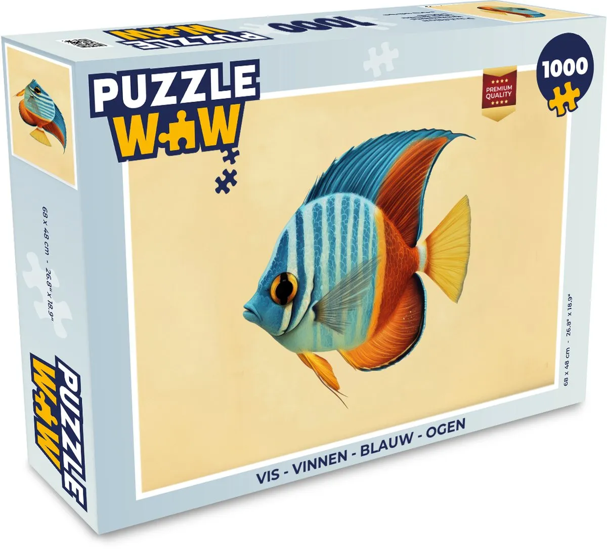 PuzzleWow Vis Puzzel 1000 Stuks - Blauw