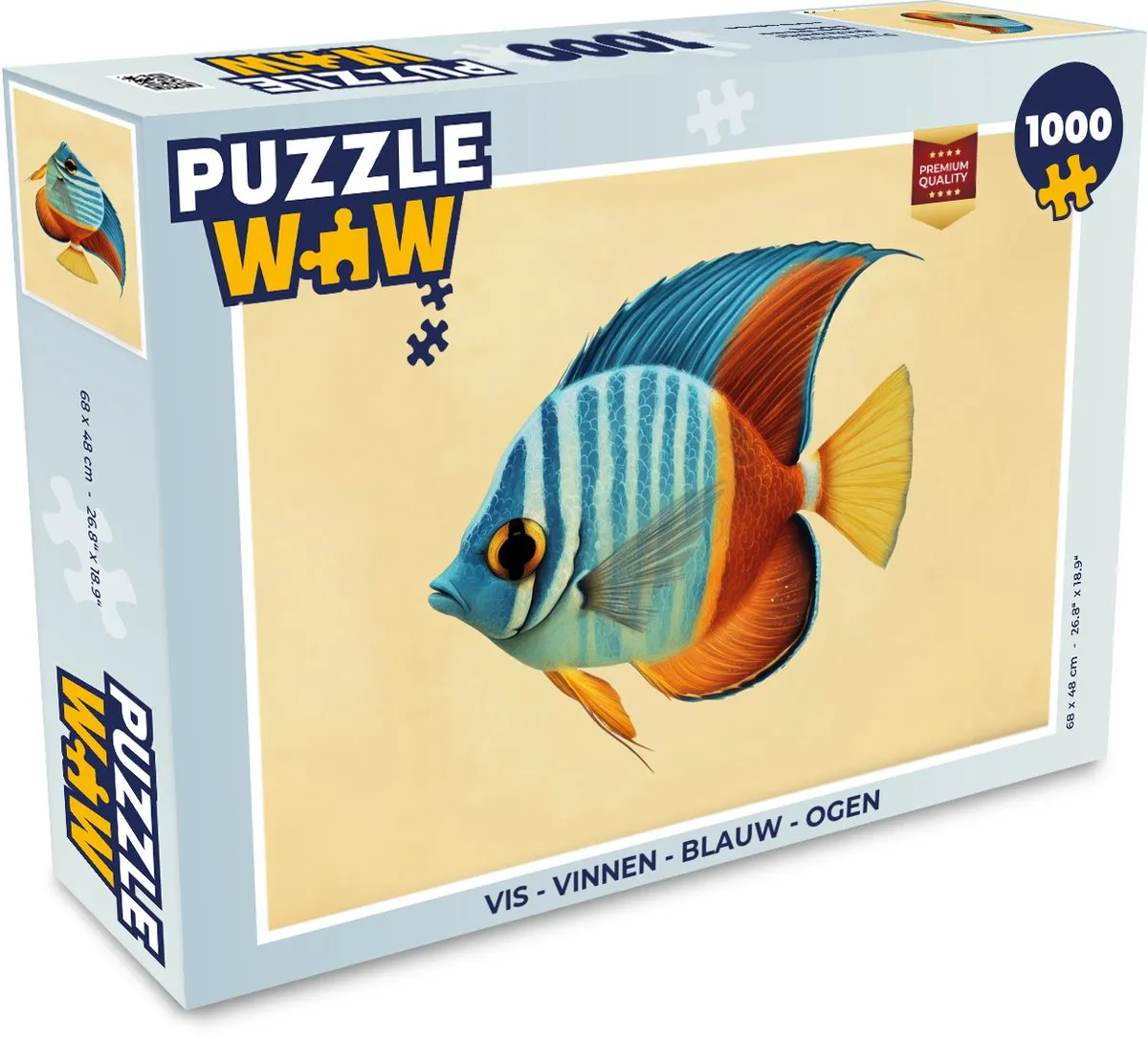 PuzzleWow Vis Puzzel 1000 Stuks - Blauw