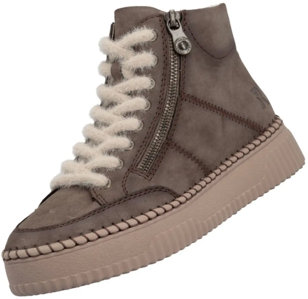 Rieker damessneakers met hoge schacht, bruin