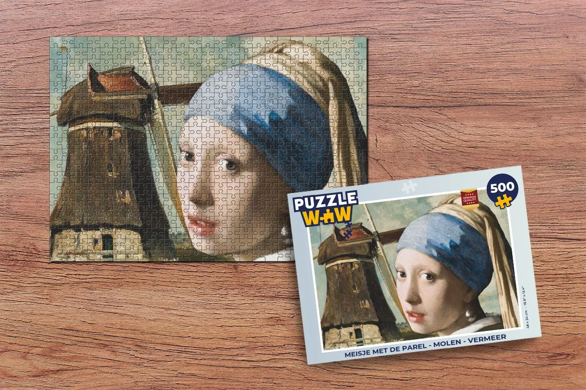 PuzzleWow Vermeer Legpuzzel 500 Stuks - Multicolor