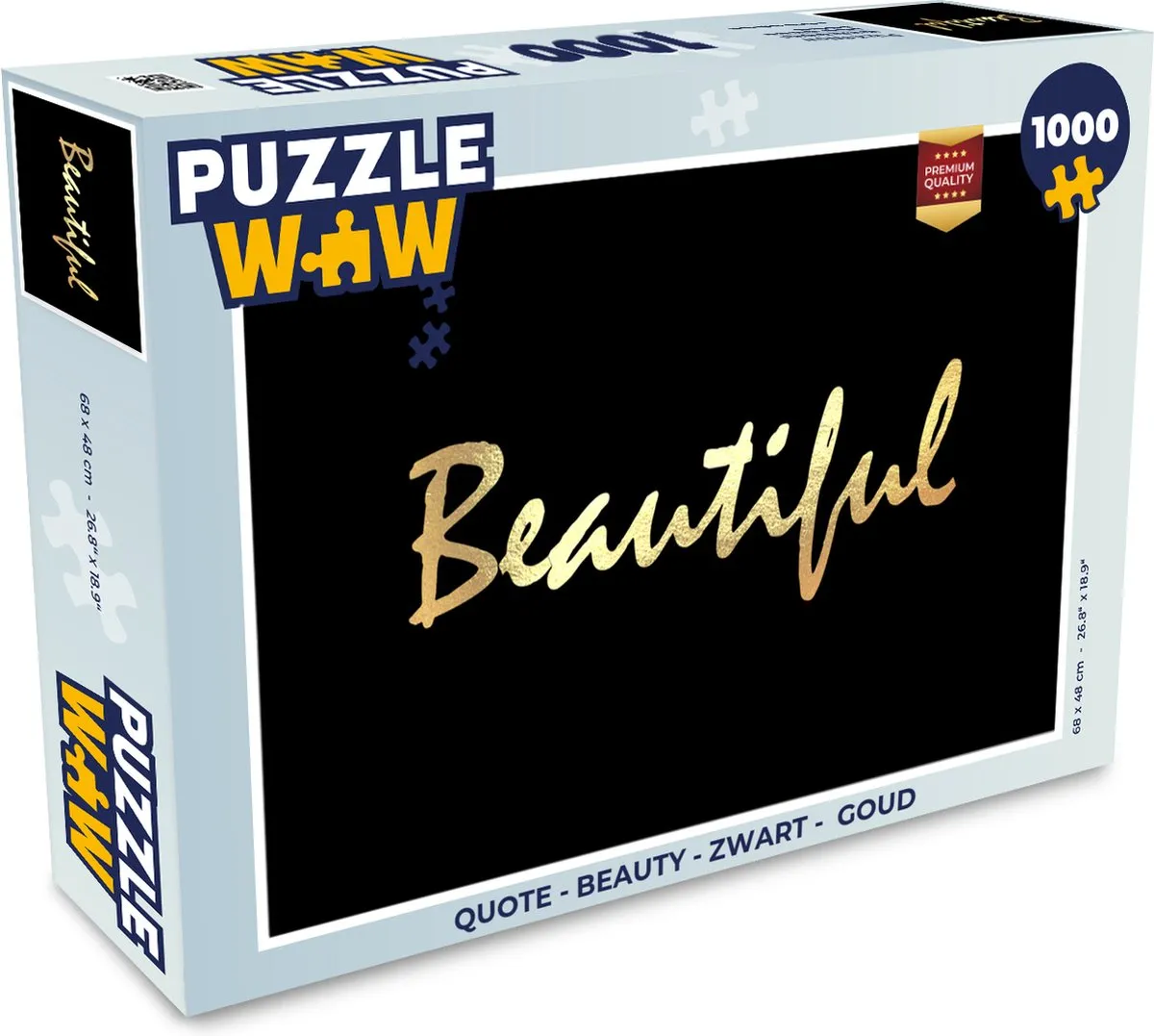 PuzzleWow Quote Legpuzzel 1000 Stuks - Multicolor