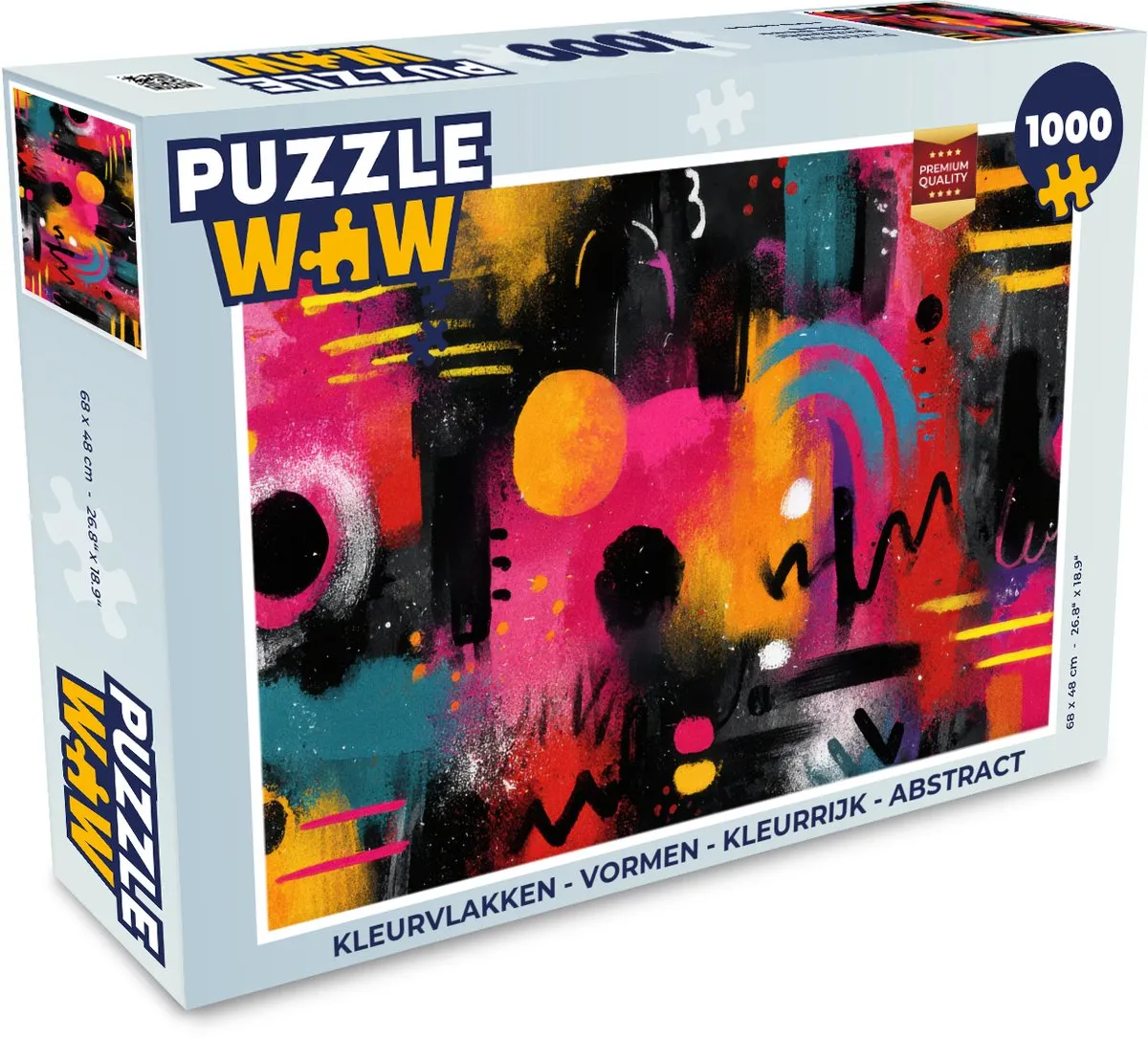 PuzzleWow Kleurvlakken Abstract Legpuzzel 1000 Stuks