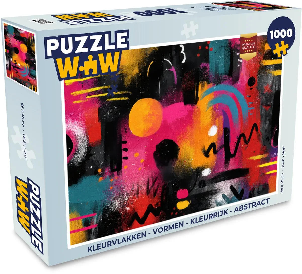 PuzzleWow Kleurvlakken Abstract Legpuzzel 1000 Stuks