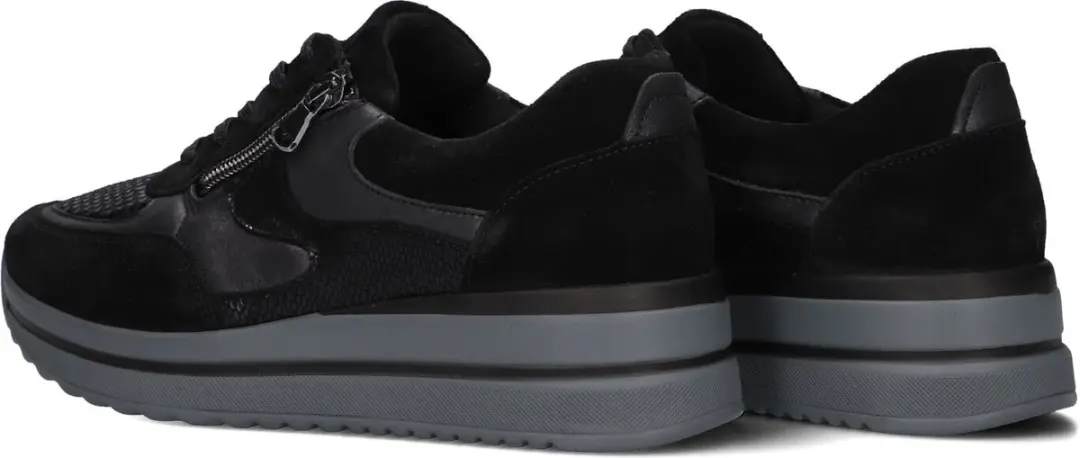 Waldläufer K Luana Sneakers - Suède - Dames - Zwart - Maat 38
