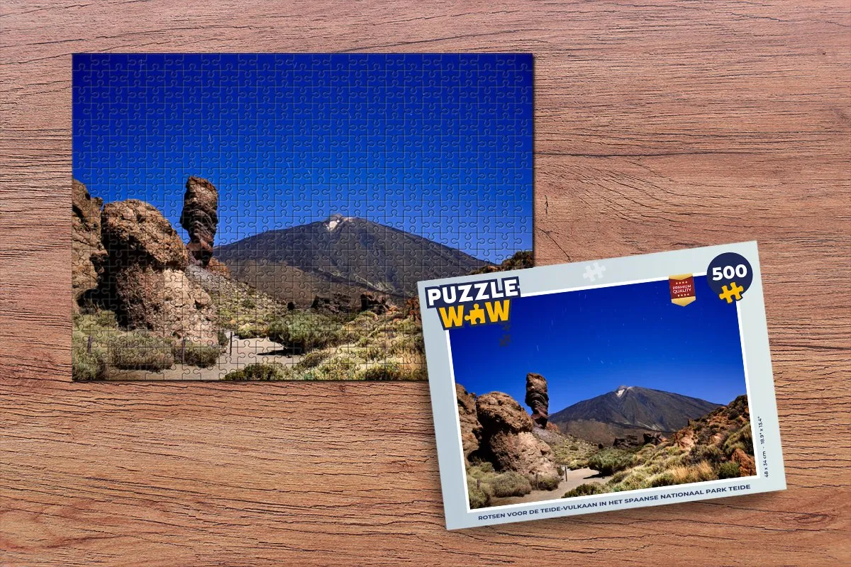 PuzzleWow Teide Vulkaan Legpuzzel 500 Stuks - Multicolor