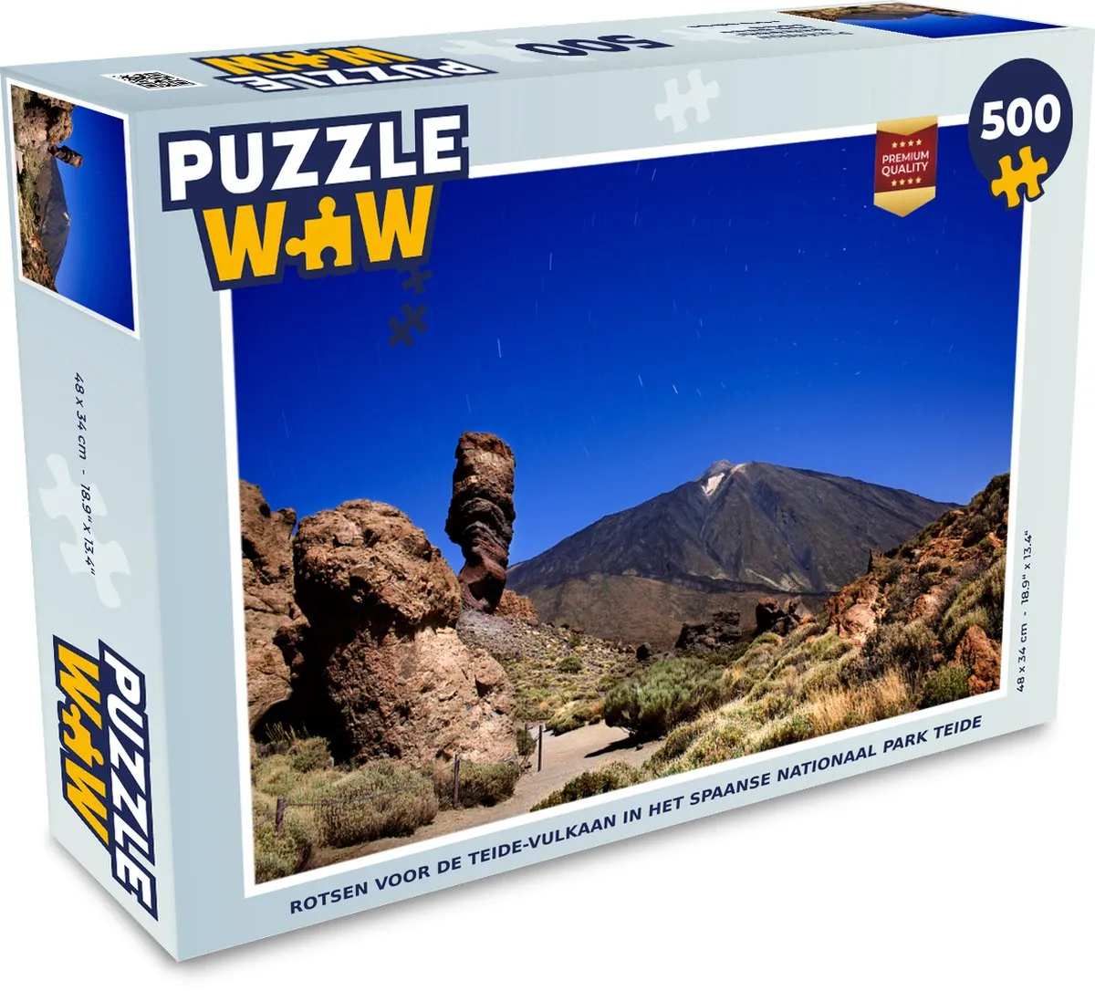 PuzzleWow Teide Vulkaan Legpuzzel 500 Stuks - Multicolor
