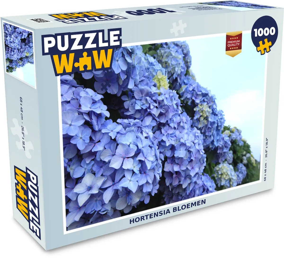 PuzzleWow Hortensia Bloemen Legpuzzel 1000 Stuks
