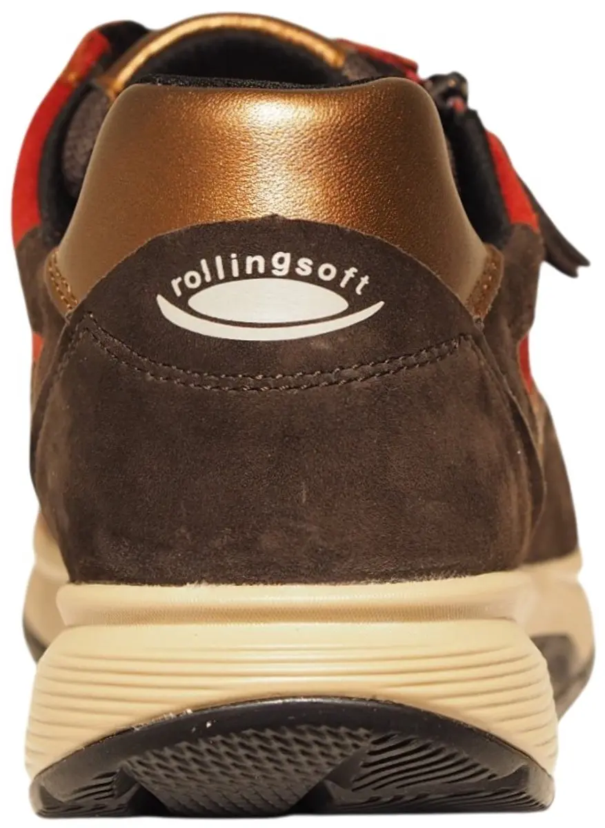 Gabor 0106.01 Dames Sneakers - Donkerbruin/Rood - Maat 39 - afbeelding 5 van 6
