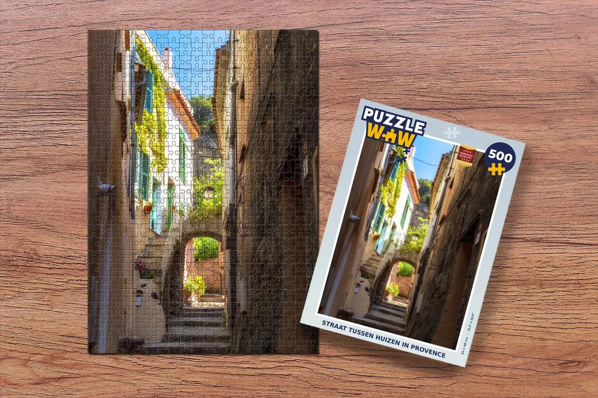 PuzzleWow Provence Straat Legpuzzel 500 Stuks - Multicolor