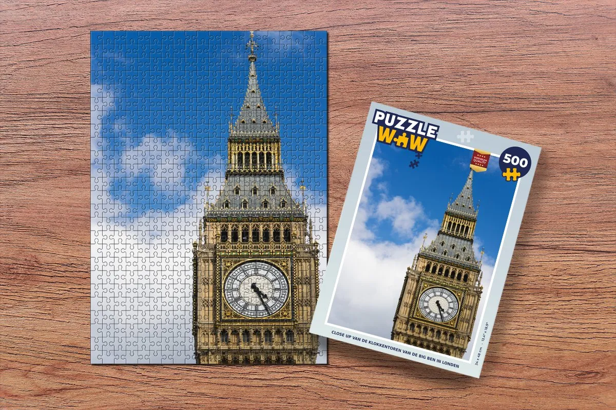 PuzzleWow Big Ben Legpuzzel 500 Stuks - Multicolor