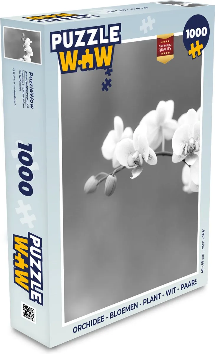 PuzzleWow Orchidee Legpuzzel 1000 Stuks - Multicolor