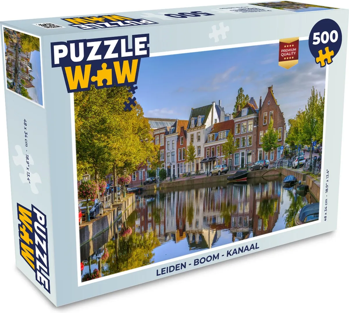 PuzzleWow Leiden Boom Kanaal Legpuzzel 500 Stuks