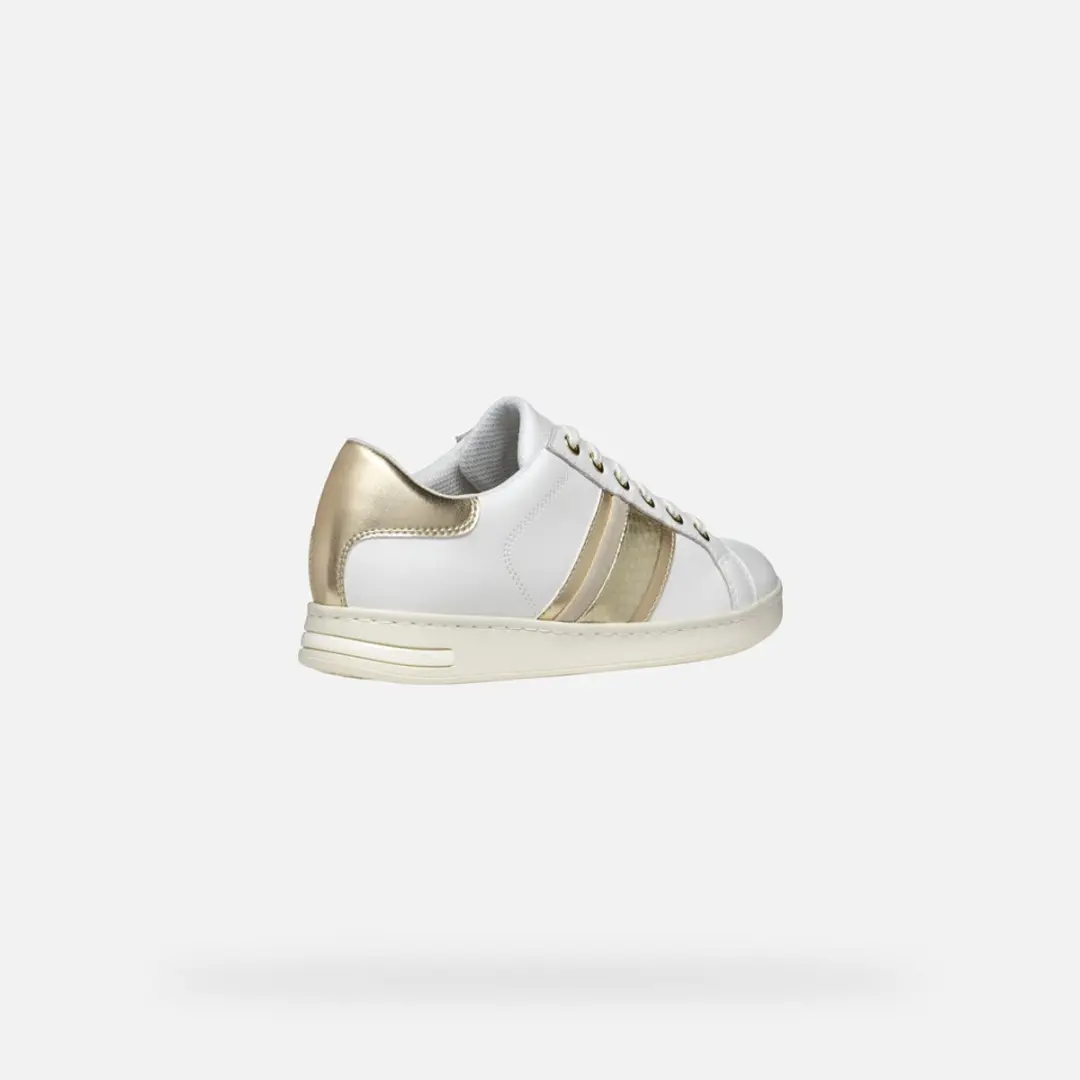 GEOX JAYSEN DAMES Sneakers - WIT/LICHTGOUD - Maat 37