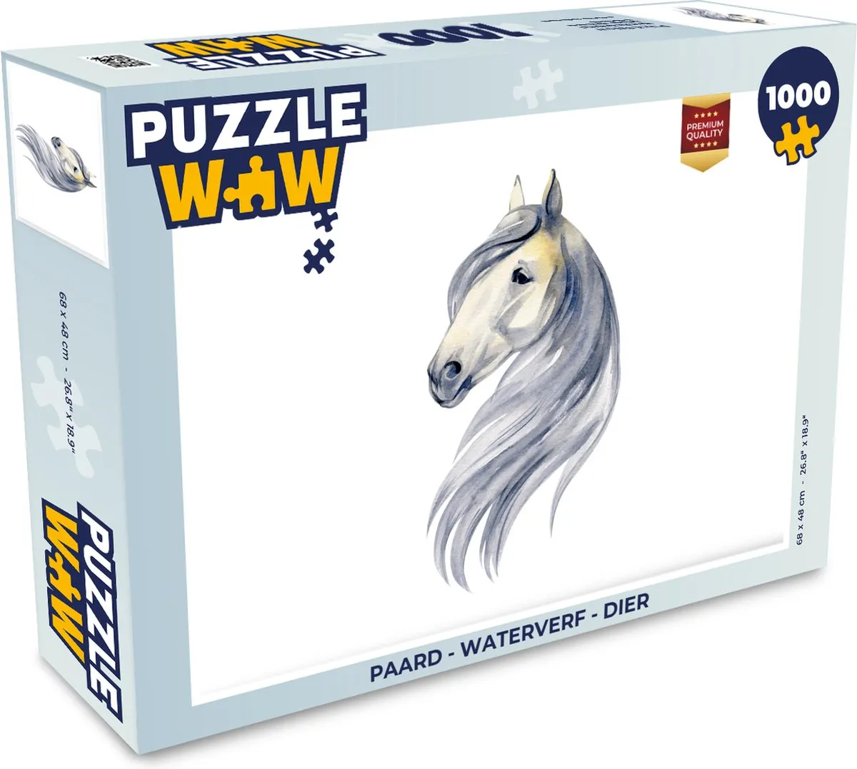 PuzzleWow Paard Waterverf Legpuzzel 1000 Stuks