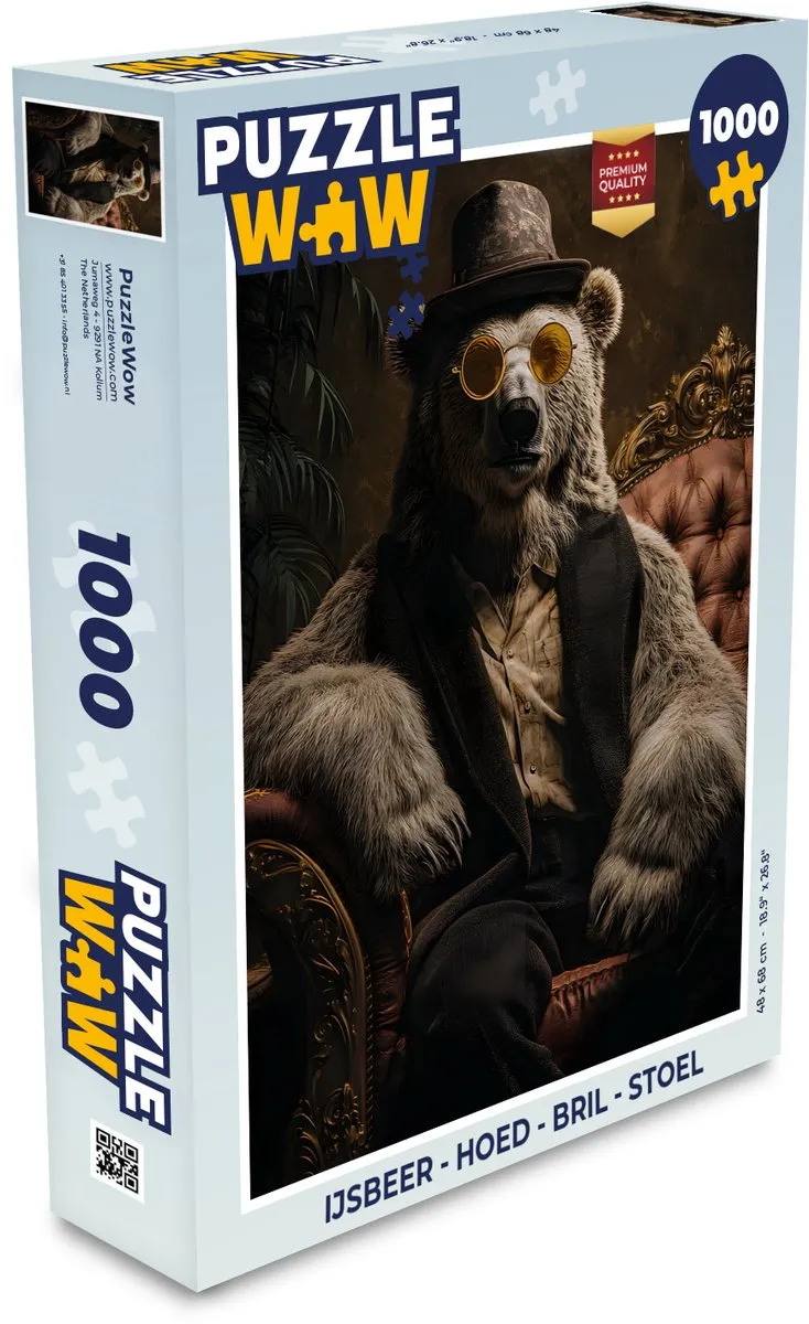 PuzzleWow IJsbeer Legpuzzel 1000 Stuks