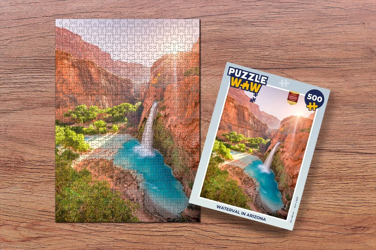 PuzzleWow Waterval in Arizona Legpuzzel 500 Stuks - Multicolor