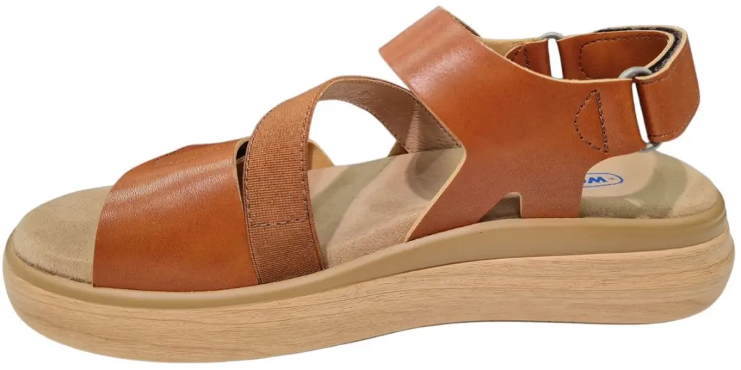Wolky Amara Leren Dames Sandalen - Cognac - 40