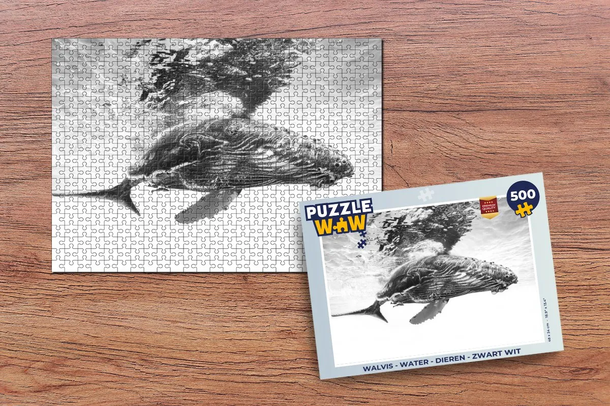 PuzzleWow Walvis Legpuzzel 500 Stuks - Multicolor