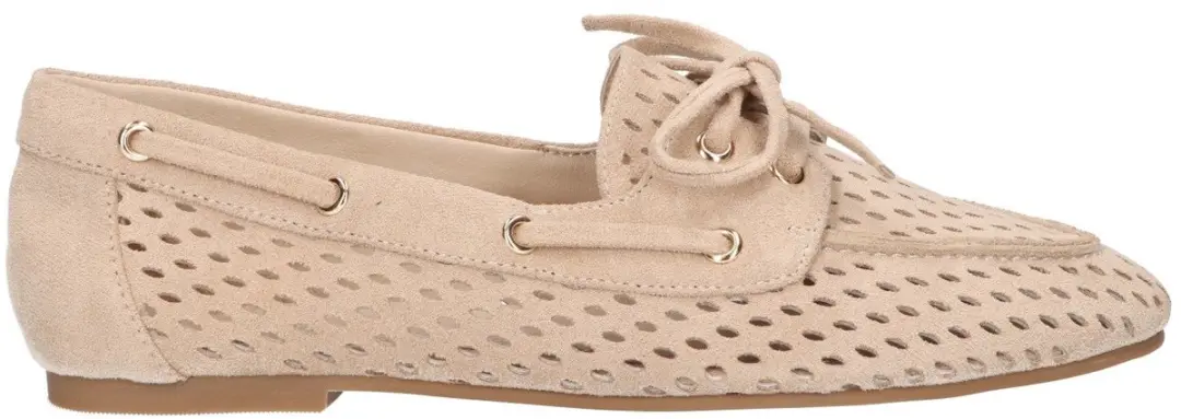 La Strada Mocassin Beige Textiel