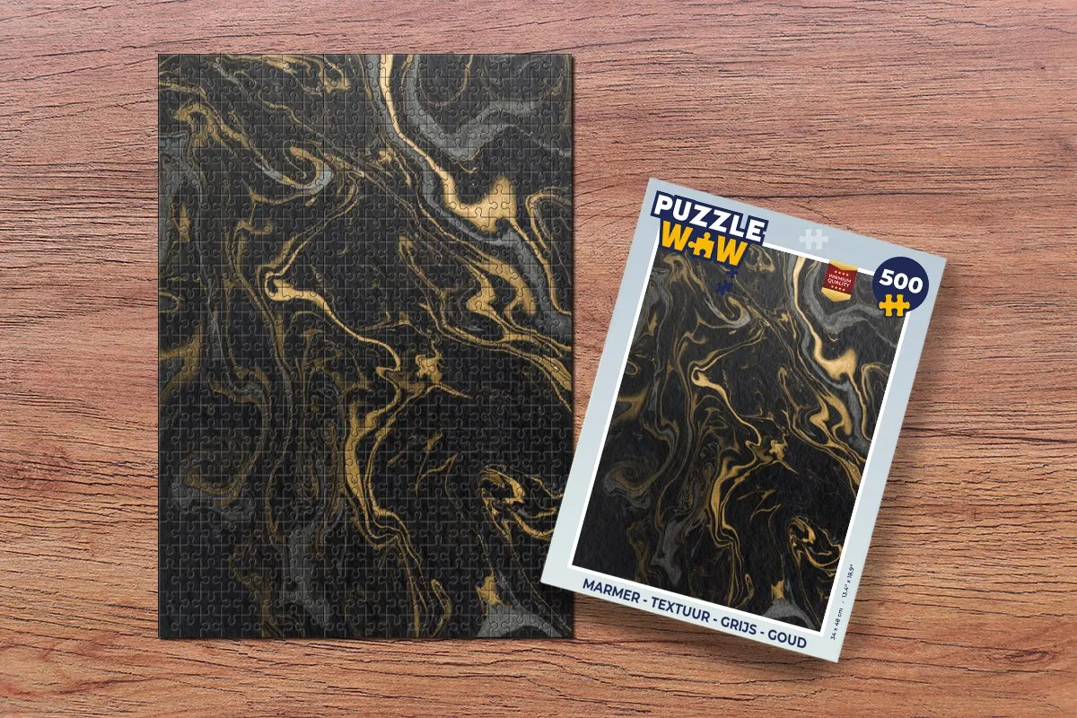 PuzzleWow Marmerlook Legpuzzel 500 Stuks - Multicolor