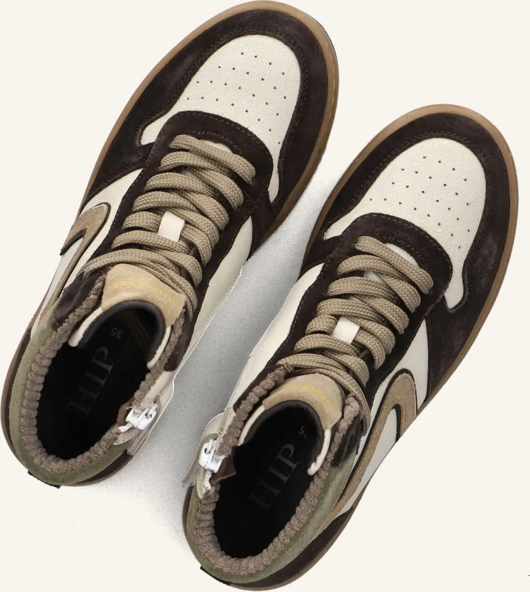 Hip H1803 Sneakers - Bruin - Maat 35 - afbeelding 4 van 6