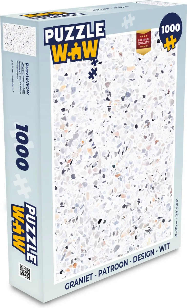 PuzzleWow Graniet Design Legpuzzel 1000 Stuks - Multicolor