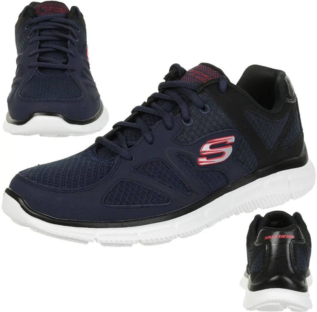 Skechers Verse Flash Point Sneakers - 45 - Blauw/Rood/Zwart - afbeelding 2 van 6