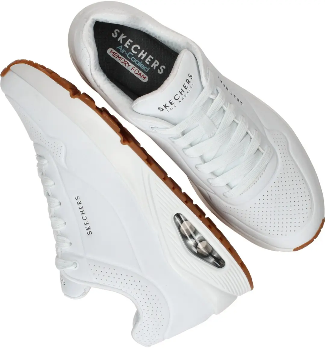 Skechers Uno Stand On Air Heren Sneakers - Wit - afbeelding 6 van 6