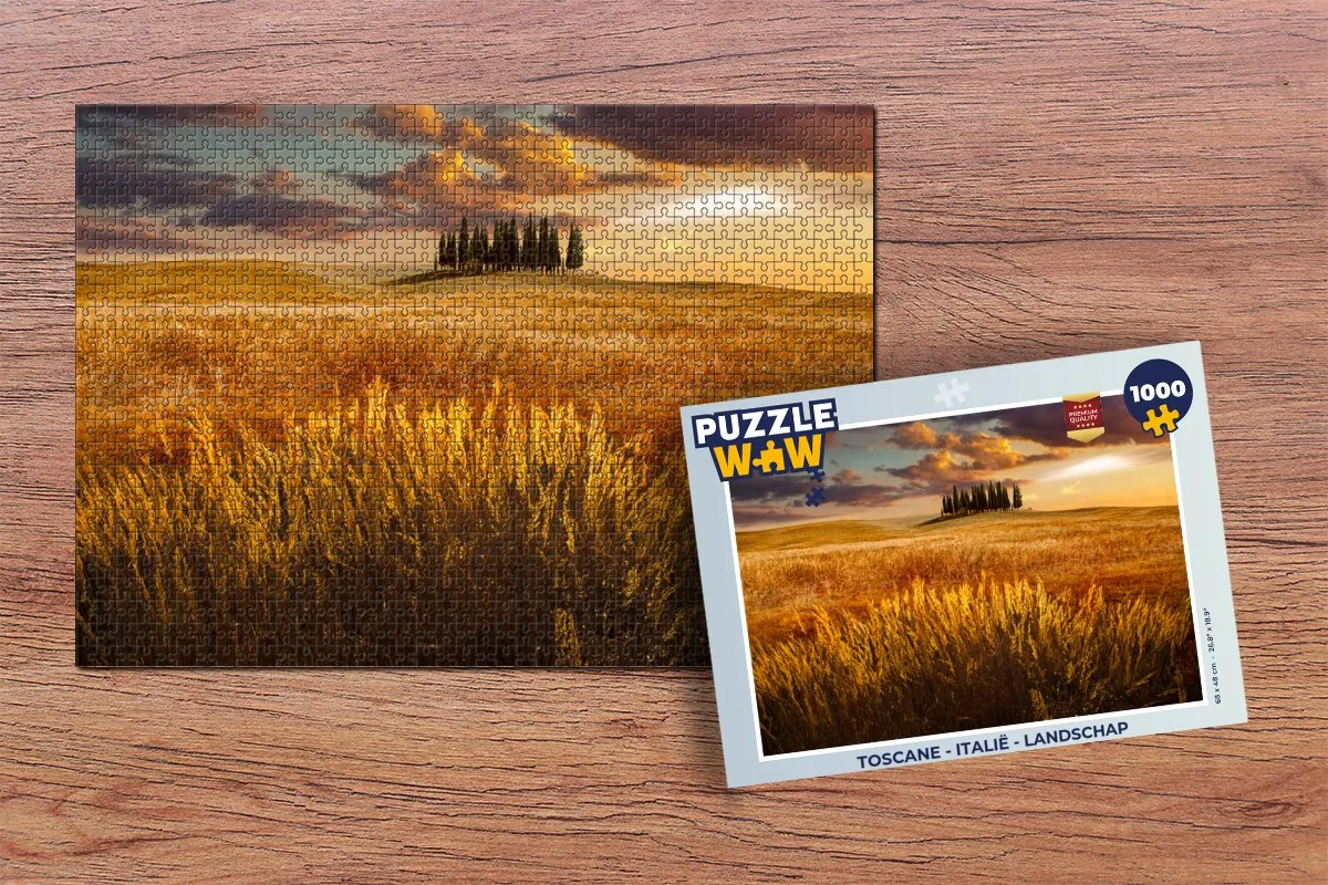PuzzleWow Toscane Legpuzzel 1000 Stuks - Multicolor