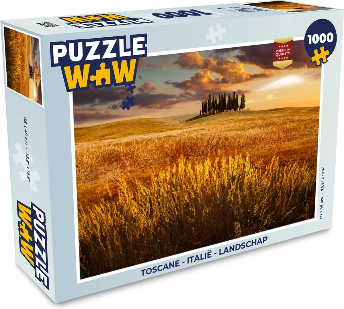 PuzzleWow Toscane Legpuzzel 1000 Stuks - Multicolor
