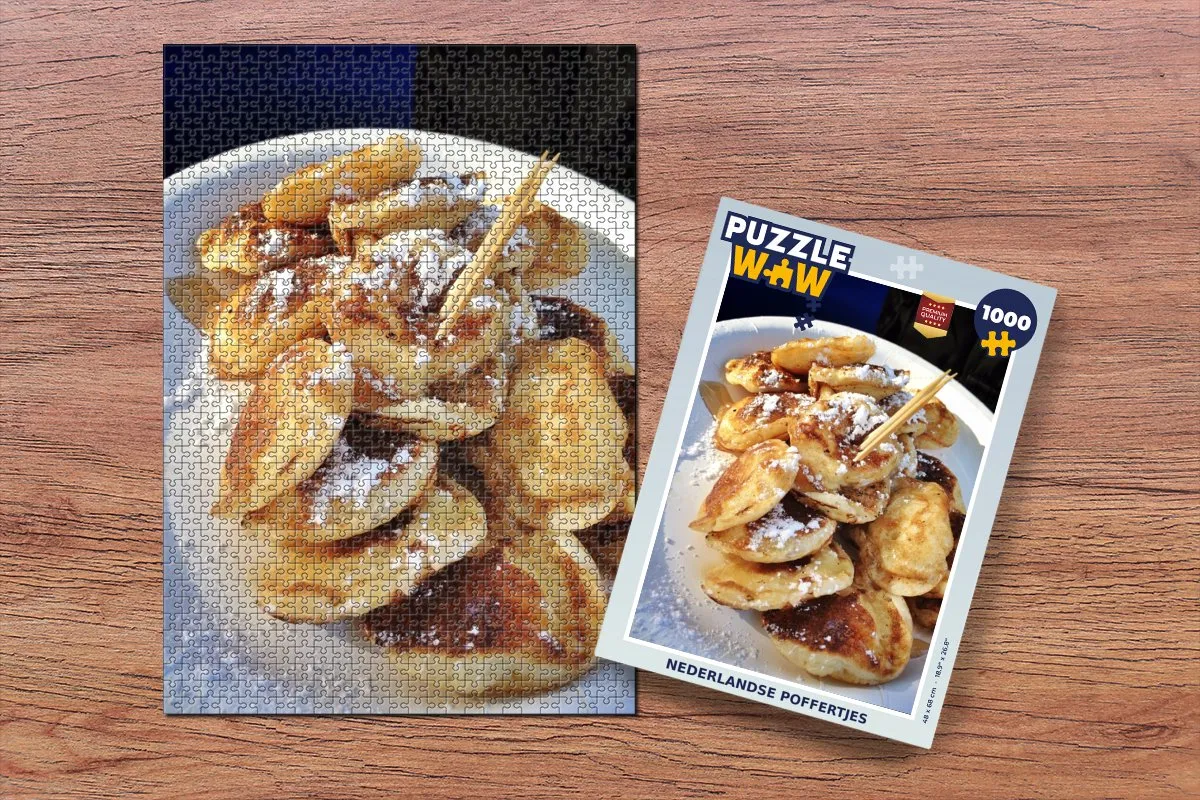 PuzzleWow Nederlandse Poffertjes Legpuzzel 1000 Stuks - Multicolor