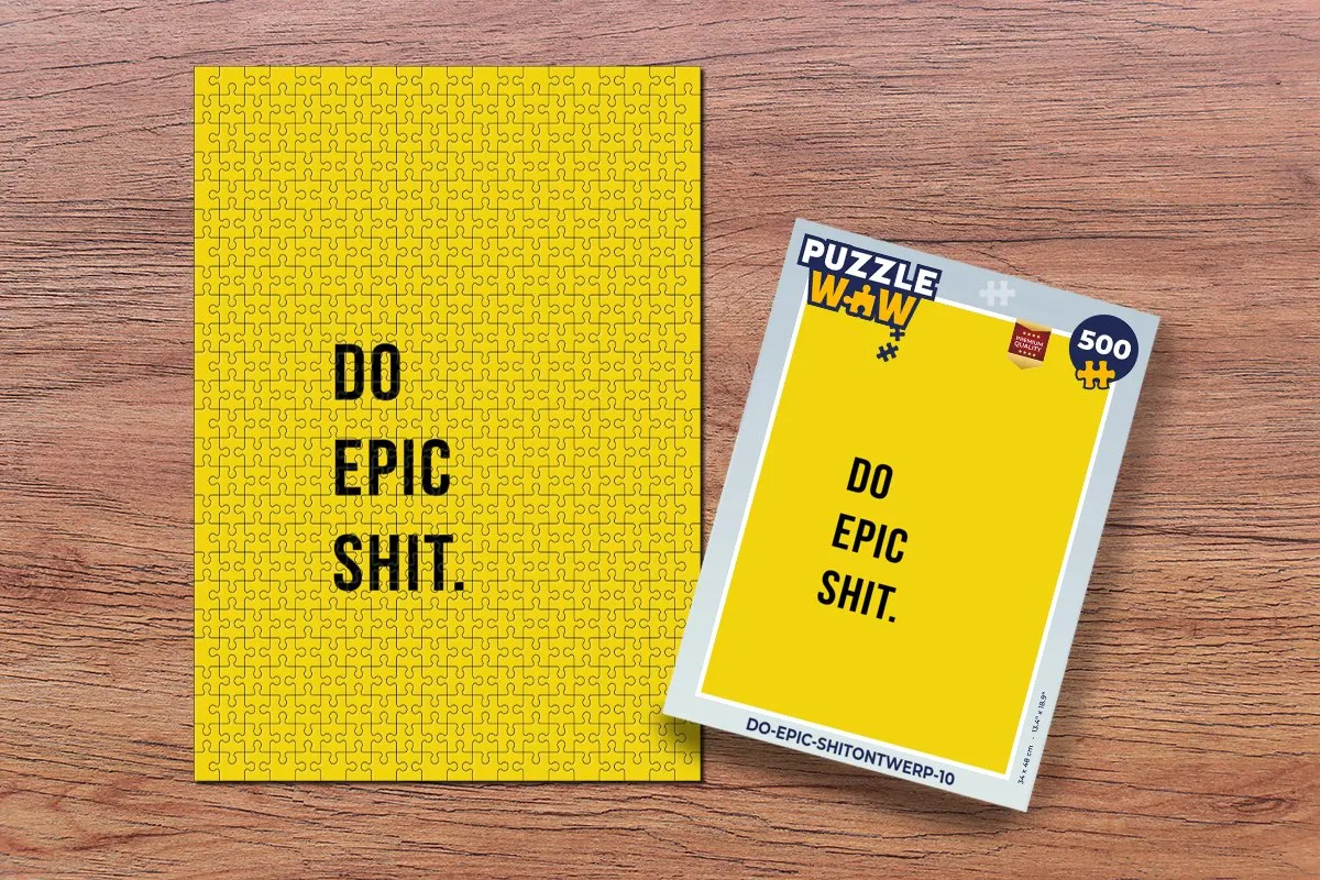 PuzzleWow Quotes Do Epic Shit Legpuzzel 500 Stuks - Multicolor