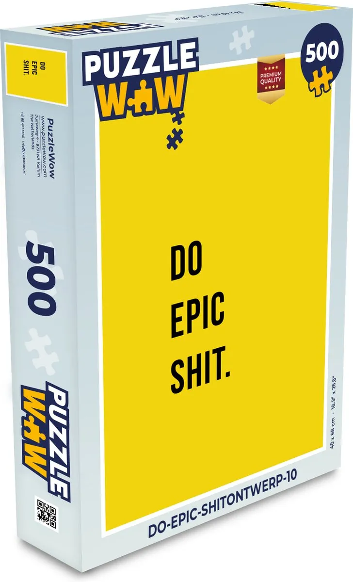 PuzzleWow Quotes Do Epic Shit Legpuzzel 500 Stuks