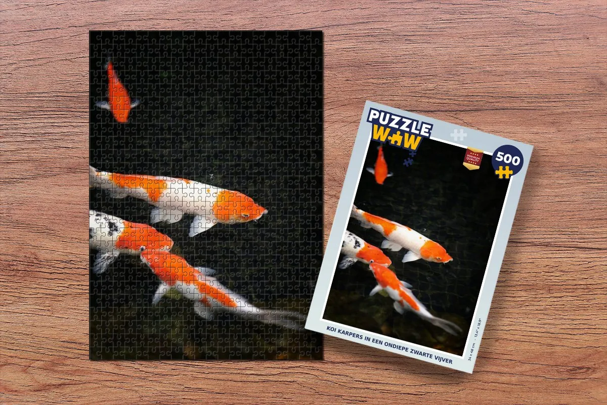 PuzzleWow Legpuzzel Koi Karpers 500 Stuks - Multicolor