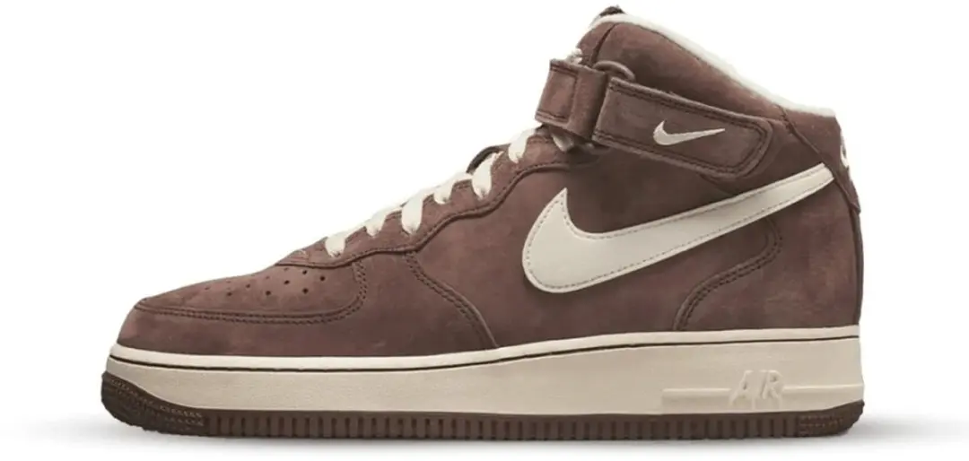 Nike Air Force 1 Mid '07 QS Herenschoenen, 40.5, Chocolate/Cream