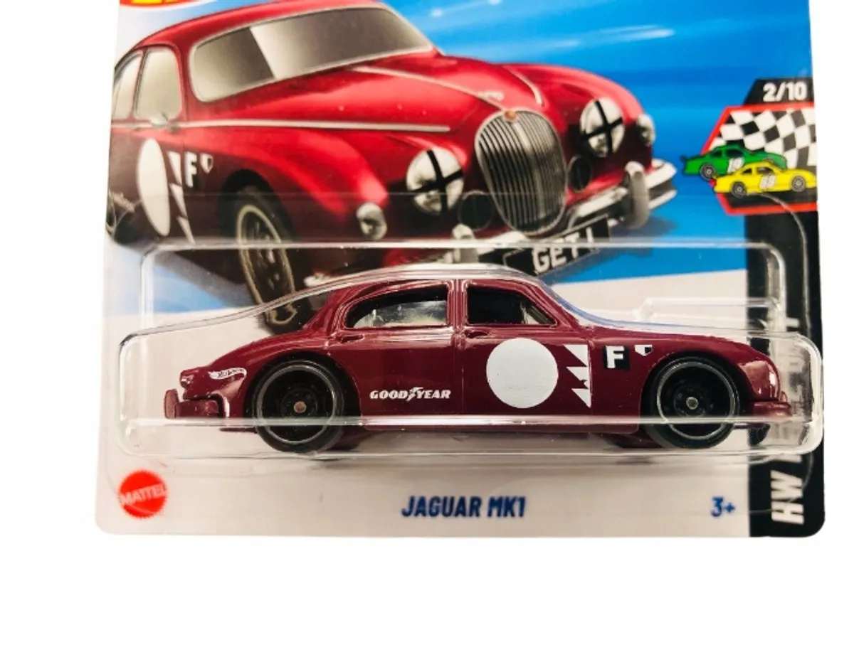 Hot Wheels 2025 Jaguar MK1 Racedag 1:64 Auto - Rood HYX19