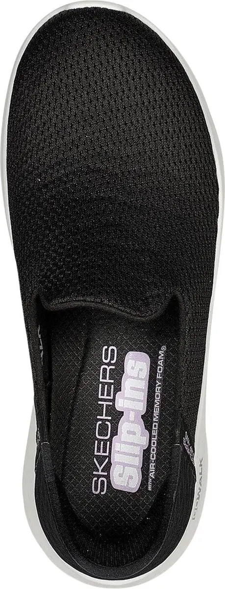 Skechers Go Walk Flex-Relish Slip-Ins Dames Sneakers 124963-BKW - Zwart/Wit - afbeelding 4 van 6