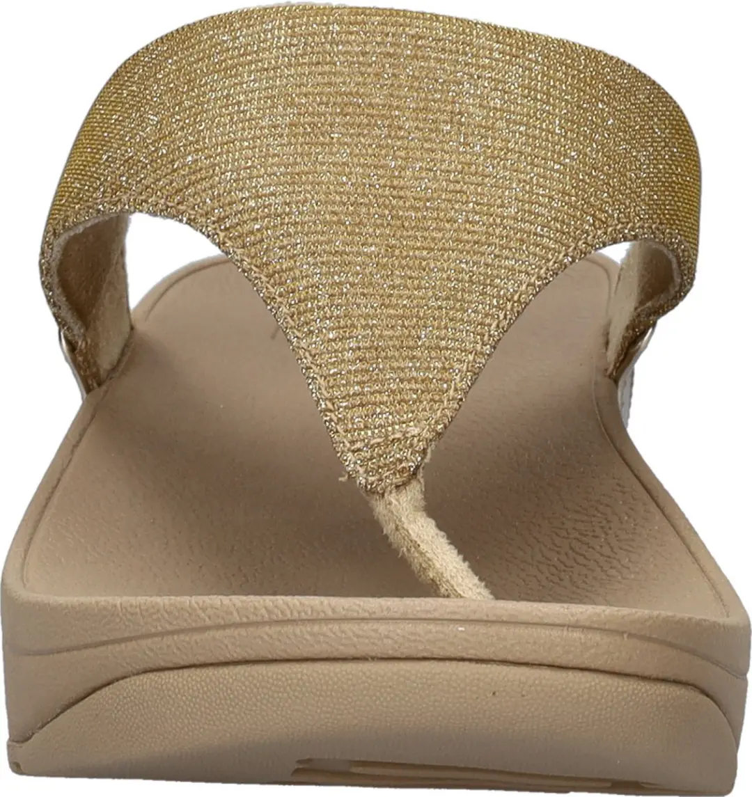 FitFlop Lulu Shimmerlux Toepost Teenslippers - 36 - Goud/Beige - afbeelding 5 van 6