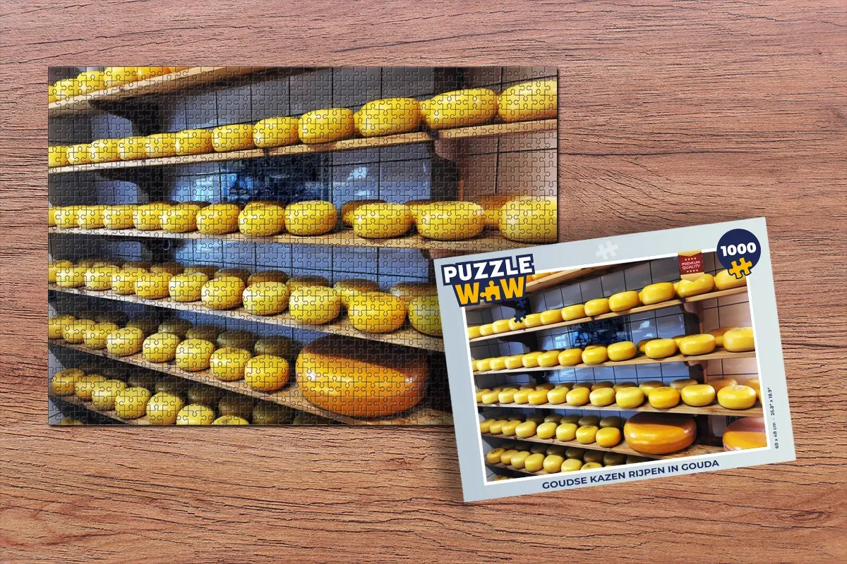 PuzzleWow Gouda Legpuzzel 1000 Stuks - Multicolor