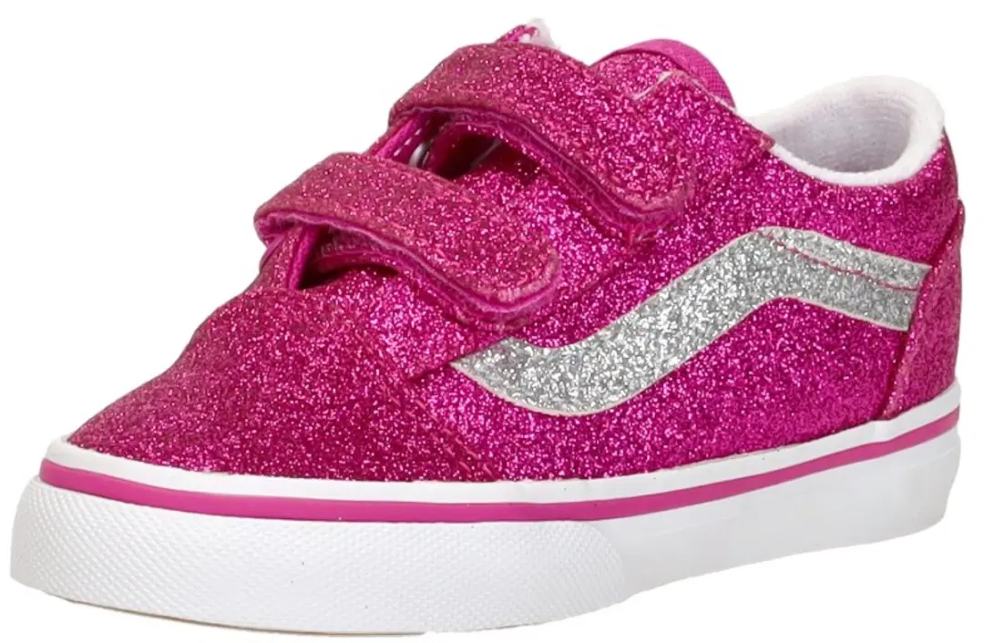 Vans TD Old Skool Klittenband Sneakers - Roze - afbeelding 4 van 6