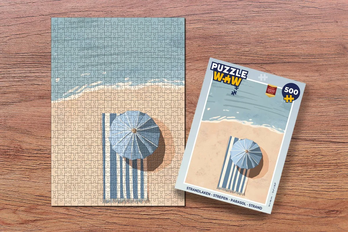 PuzzleWow Strandlaken Puzzel 500 Stuks - Parasol