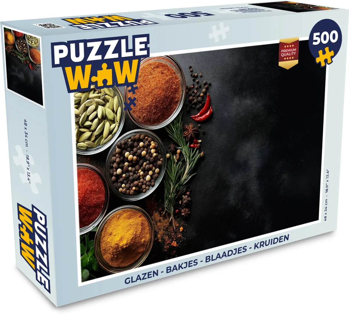 PuzzleWow Kruidenpuzzel 500 Stuks - Glazen Bakjes