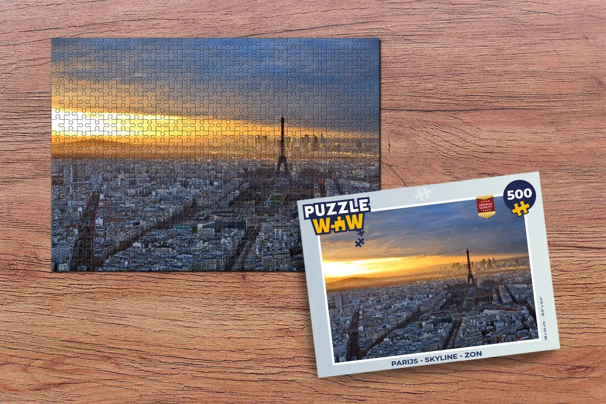 PuzzleWow Parijs Skyline Legpuzzel 500 Stuks - Multicolor