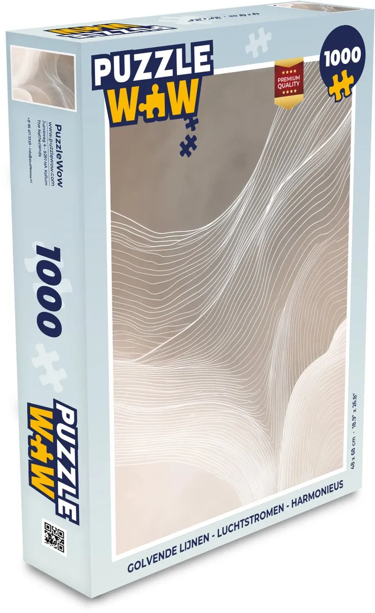 PuzzleWow Legpuzzel 1000 Stuks Luchtstromen - Harmonieus